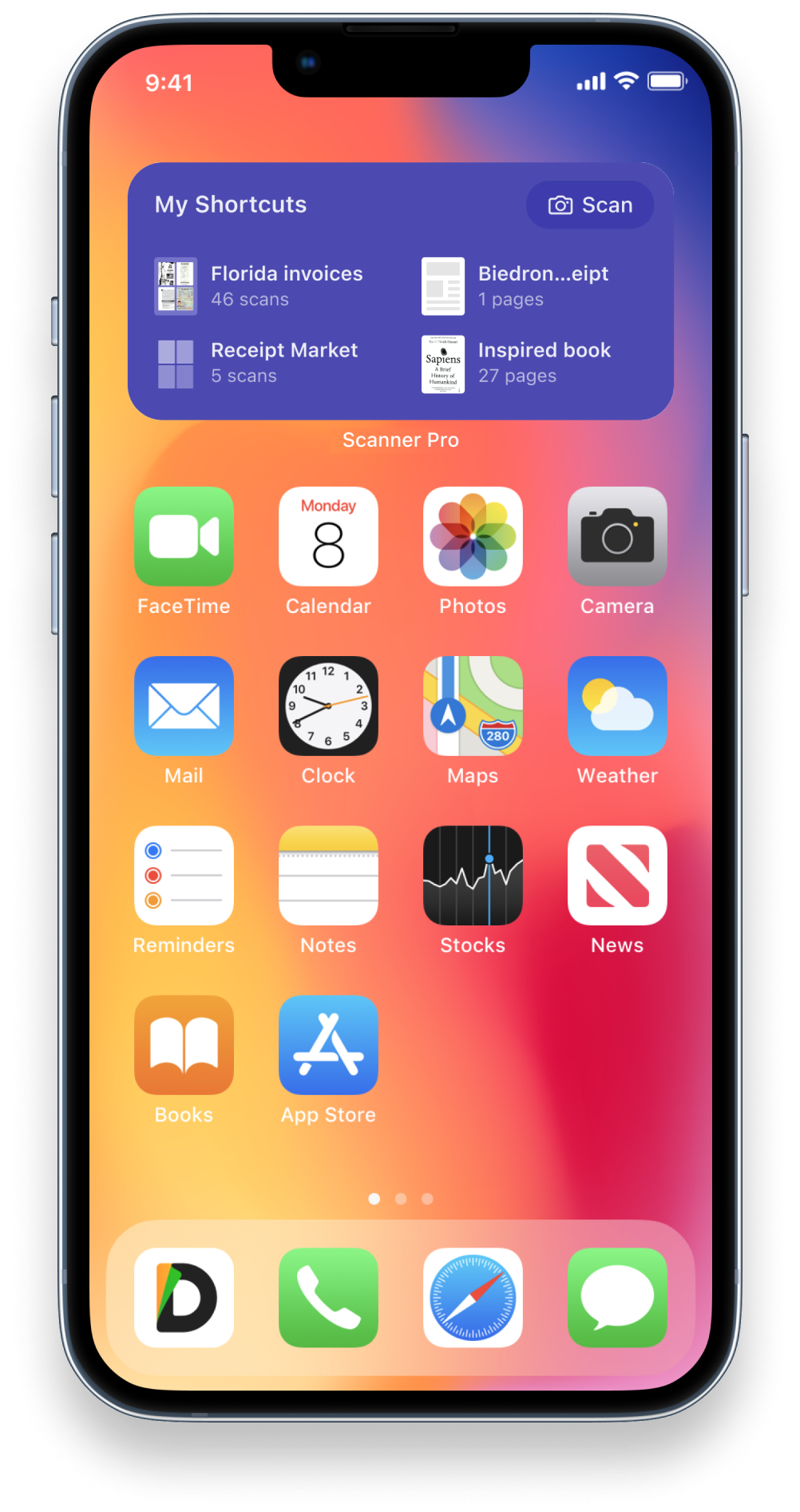 Widgets — home screen